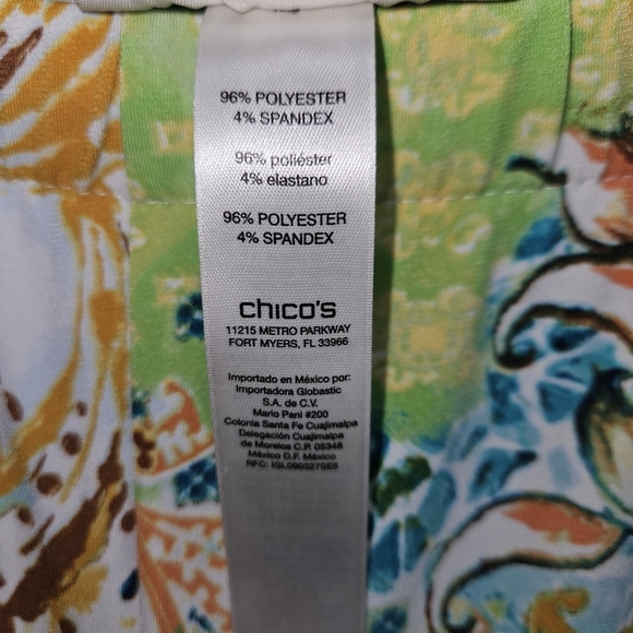 Chico's Size 3 Extra Large XL Palazzo Pants Multicolor Art To Wear Wide Leg - Picture 7 of 15